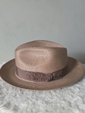 Vintage Dobbs Straw Fedora 59 7 5/8